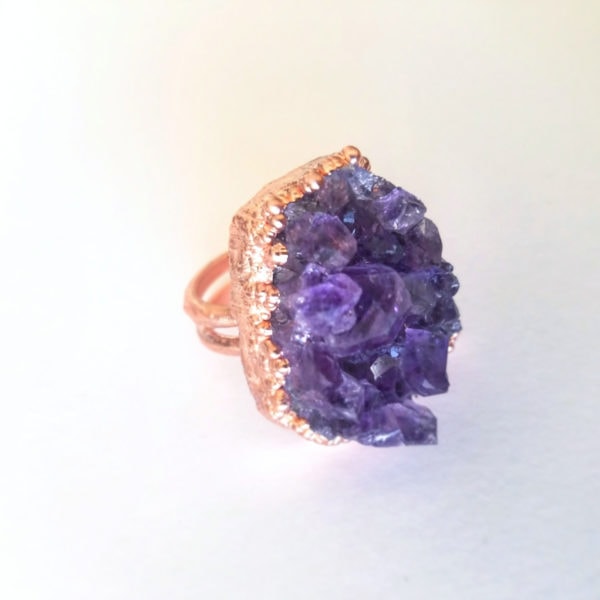 Custom Order Raw Crystal Ring Desert Daisy Jewelry